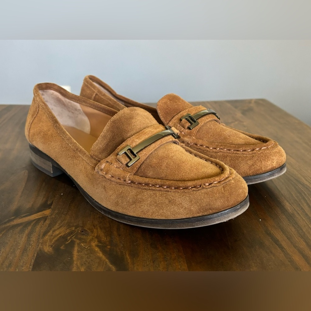 Franco Sarto Brown Leather Loafers Women’s 8.5
